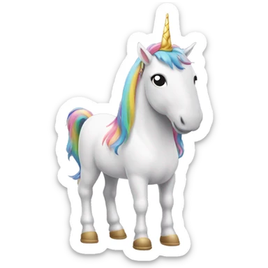 Ladrón con un unicornio sticker