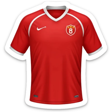solid red soccer jersey sticker