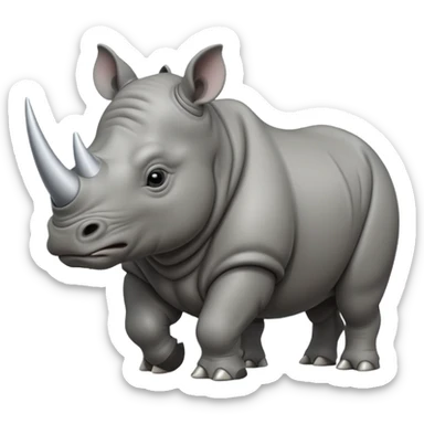 angry rhinoceros sticker