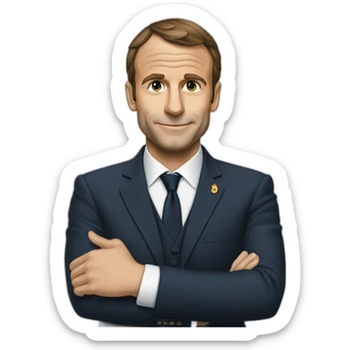 Macron qui montre les doigts d’honneur sticker