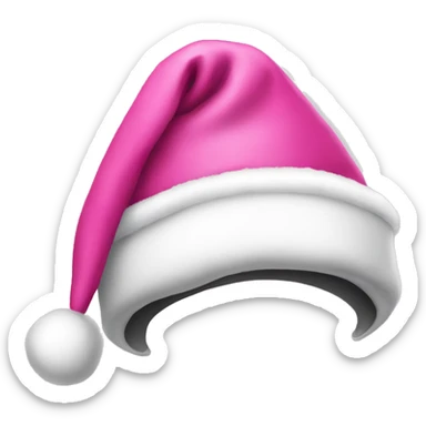 pink santa hat sticker