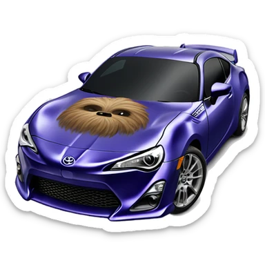 Chewbacca’s teeth grill Toyota 86 ,blueberry color,chrome wheels  sticker
