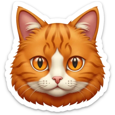 Cat with small slim eyes sticker