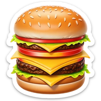 Retro Restaurant Sign Hamburger sticker