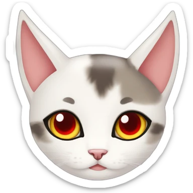 Neko girl with red eyes sticker