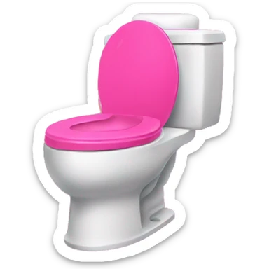 Hot pink toilet  sticker