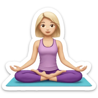Generate a girl in a yoga pose sticker