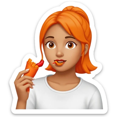 Girl with a hot Cheetos  sticker