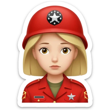 The girl is waiting for her boyfriend from the army and thinks about him sticker