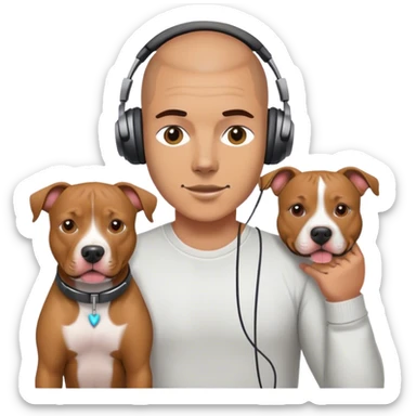 Pitbull hear eyes sticker