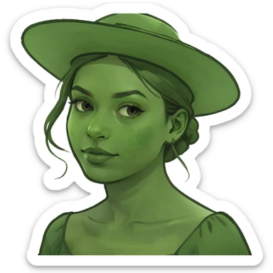 realistic portrait of a girl sticker