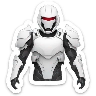 futuristic white Phantom squad Infiltration armored breastplate arms sticker