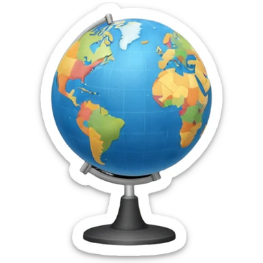 globe on an empty chalkboard sticker