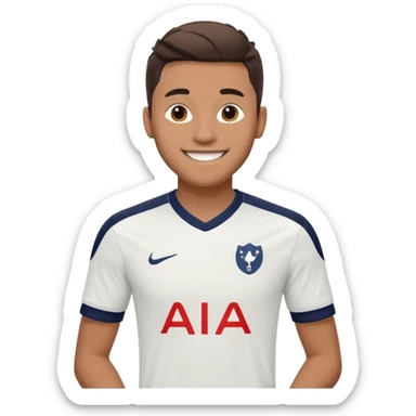 man in Tottenham hotspurs kit sticker