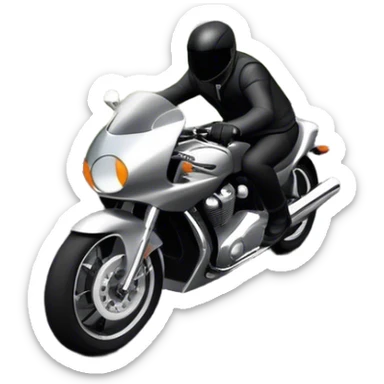 An icon showing a car and a motorcycle speeding through a winding road, with the car’s sleek silhouette blending into the curve of the road while the motorcycle zips past. The scene should capture the thrill of the ride, the freedom of the open road. transparent background. sticker