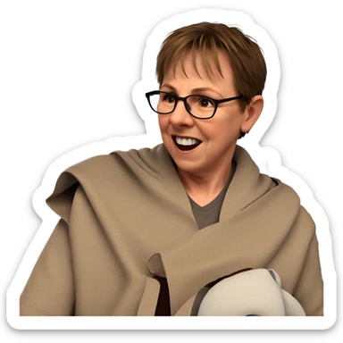 brown haired boy indoors sticker