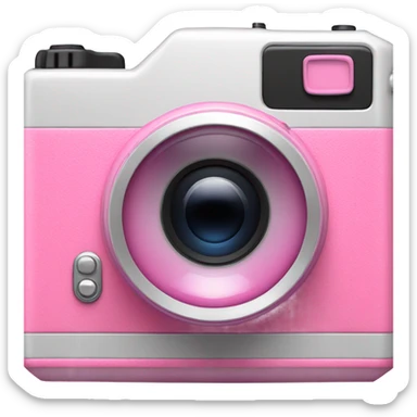 Pink camera sticker