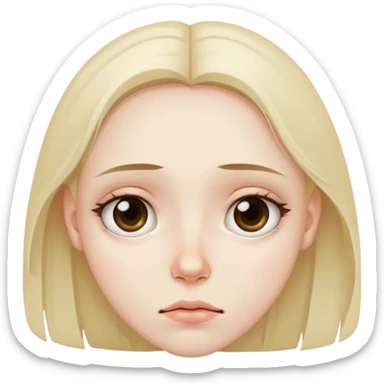 tired girl face sticker