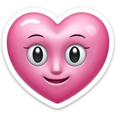 Coração rosa e branco sticker