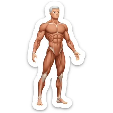 Full human body, anatomical figure, standing position sticker