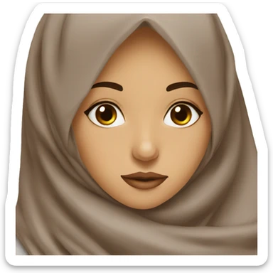 hijabi girl hate chocolate sticker