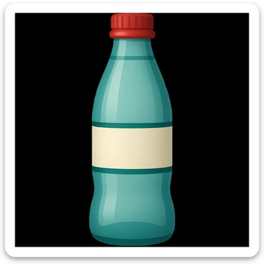 Borjomi water bottle emoji with a different label, variation 1 sticker
