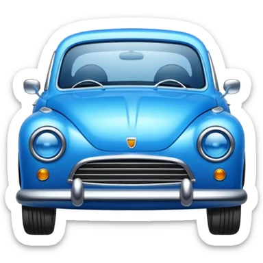 blue car ios emoji sticker