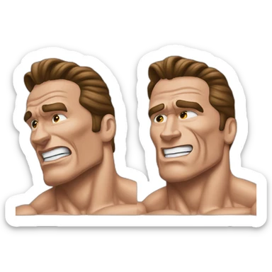 arnold schwarzenegger doing shia labeouf pose sticker