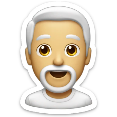 señor gordo con barba blanca cantando sticker