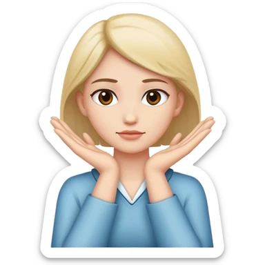 Hands crossed over neck sticker