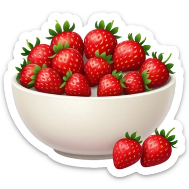 A bowl of strawberries  sticker