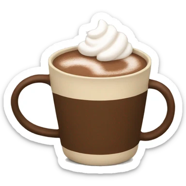 Mug whit hot cocoa on sticker