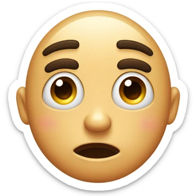 Embarrassed face sweating  sticker