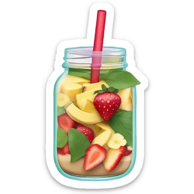 mason jar smoothie sticker