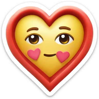 A halo of love hearts with a hole on the centre  sticker