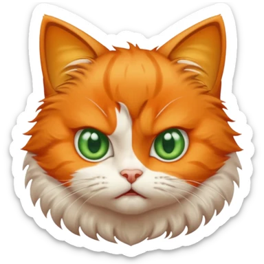 Angry baby cat sticker