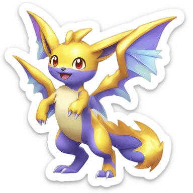 Batch of Shiny Colorful Sparkle-Fakémon-Pokémon-Adoptables Full Body sticker