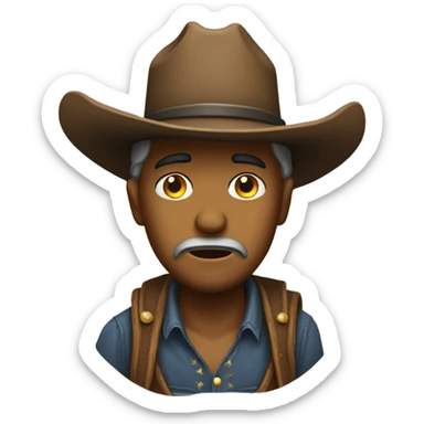 sad cowboy crying  sticker