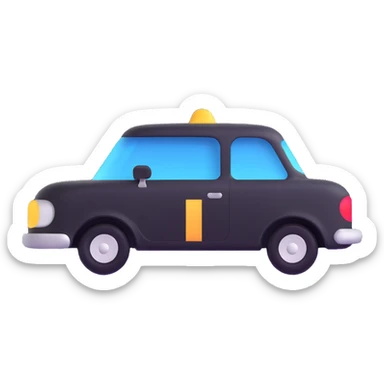 elegant solid car icon with a transparent protective film, refined and smooth design sticker