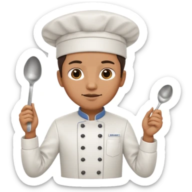 chef solo con uniforme sticker