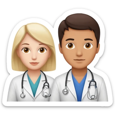 doctor and programmer emojis side by side sticker