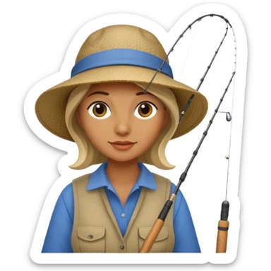 Fisher woman  sticker