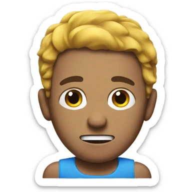 A man struggling to swim sticker