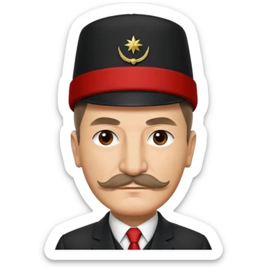 Atatürk kafasında şamkayla sticker