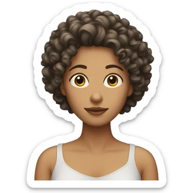 Women with curly hair  sticker