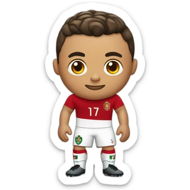 Cristiano ronaldo avec le maillot du portugal sticker