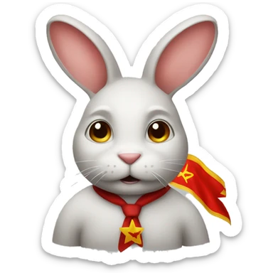 Communist bunny sticker