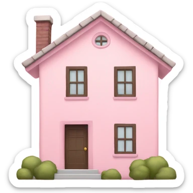 Light pink house sticker