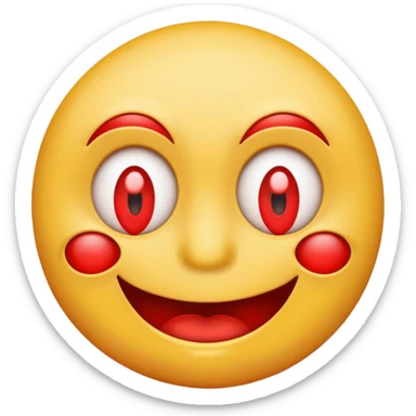 Insane smiley face  who wants to spend money and looks evil but make it with red tired eyes because it’s addicted  sticker