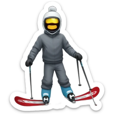 Démon à ski qui vomi sticker